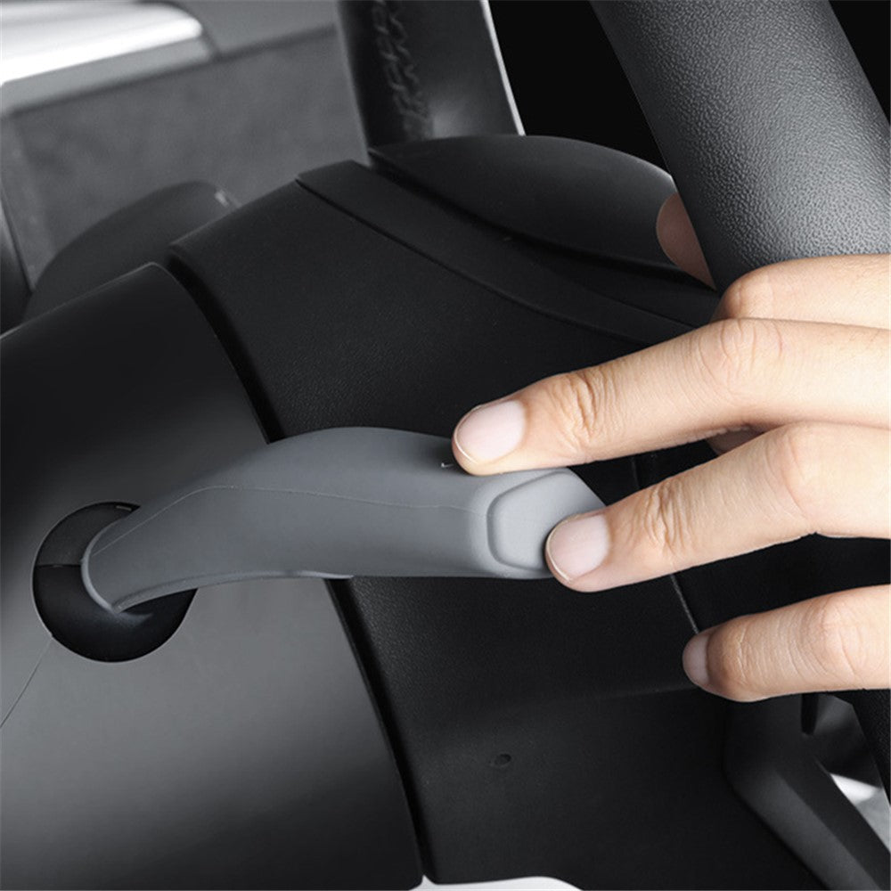 TSL62 2PCS For Tesla Model 3 / Y Silicone Car Shift Knob Cover Automobile Shift Protector Sleeve (English Version)