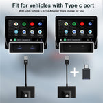 THT-020-3+ Wireless Android Auto Adapter Plug and Play Wired to Wireless Android Auto Dongle Compatible with Android 6.0+