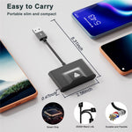 THT-020-3+ Wireless Android Auto Adapter Plug and Play Wired to Wireless Android Auto Dongle Compatible with Android 6.0+