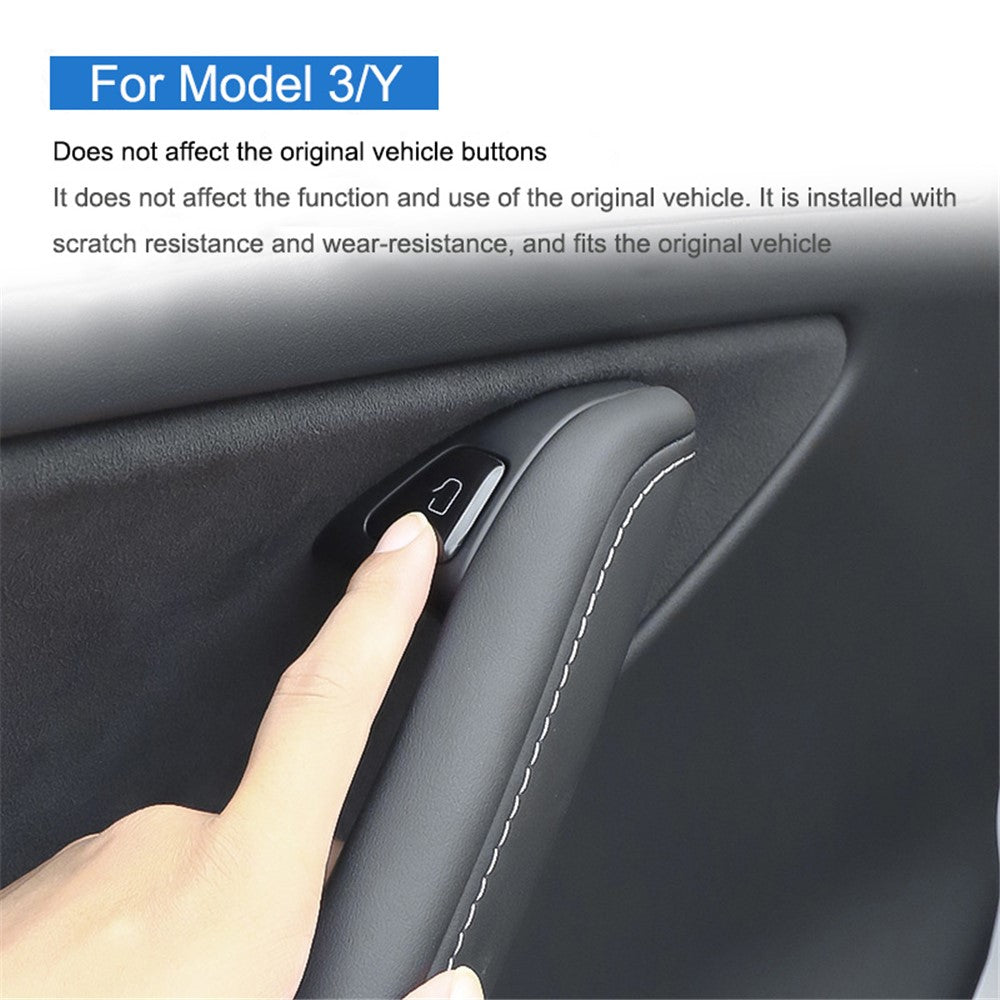 M30810 11Pcs Car Sticker Set Resin Button Repair Kit Window Switch, Door Lock Stickers for Tesla Model Y / 3