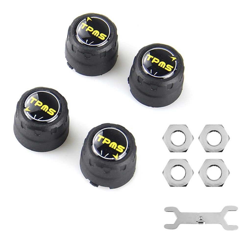 V101B 4PCS Bluetooth-compatible 5.0 Car Tire Pressure Monitoring Sensors Monitors Tools Alarm Modes Real-Time Display APP Controlled (External Installation)