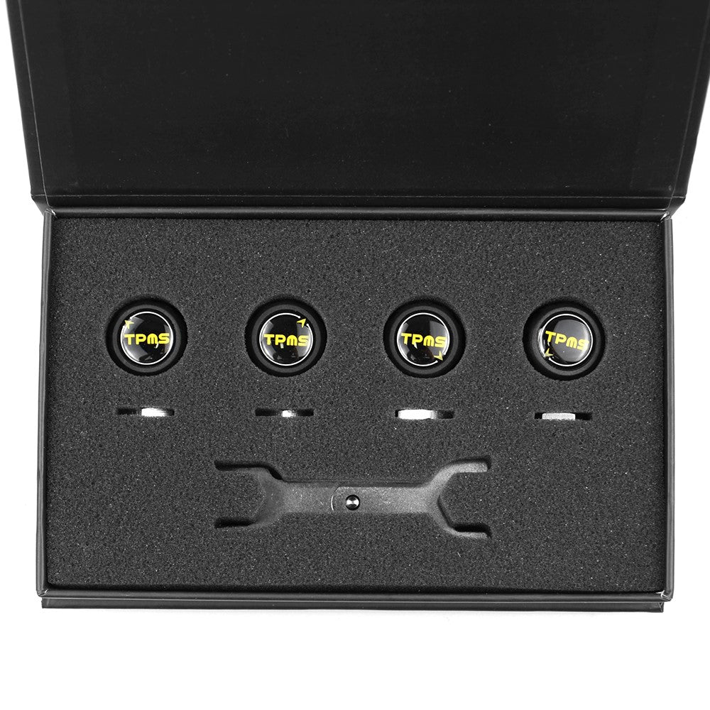 V101B 4PCS Bluetooth-compatible 5.0 Car Tire Pressure Monitoring Sensors Monitors Tools Alarm Modes Real-Time Display APP Controlled (External Installation)