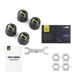 V101B 4PCS Bluetooth-compatible 5.0 Car Tire Pressure Monitoring Sensors Monitors Tools Alarm Modes Real-Time Display APP Controlled (External Installation)