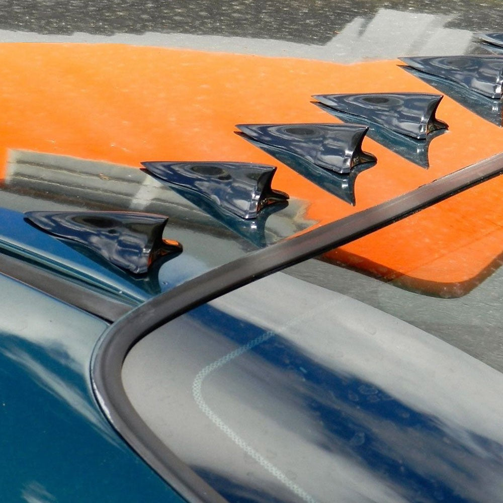 YT-1026 10Pcs / Set Car Roof Shark Fins Vehicle Tail Wings Cover Trim Exterior Decoration Sticker