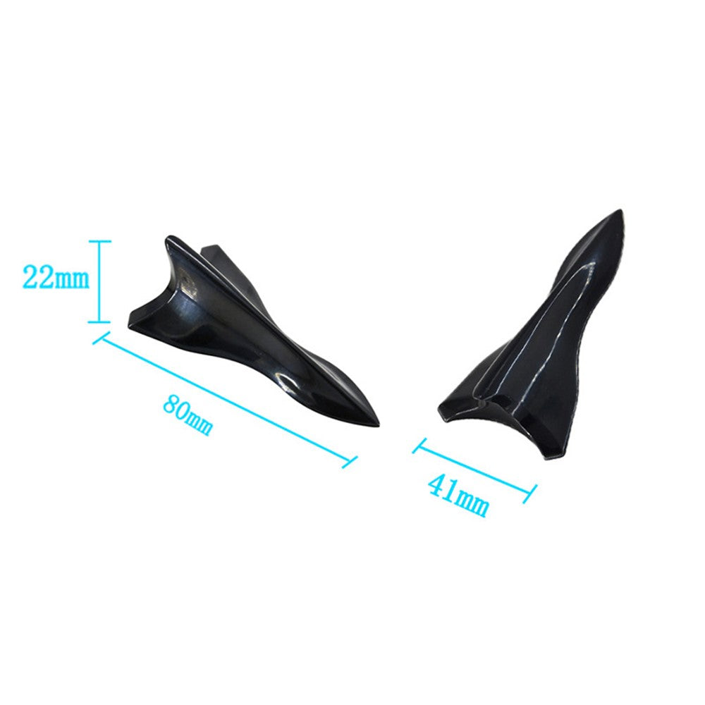 YT-1026 10Pcs / Set Car Roof Shark Fins Vehicle Tail Wings Cover Trim Exterior Decoration Sticker