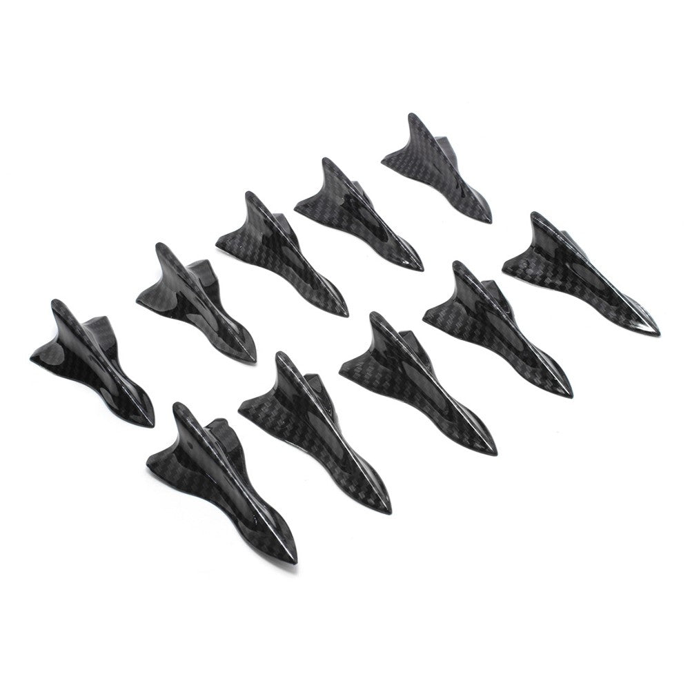 YT-1026 10Pcs / Set Car Roof Shark Fins Vehicle Tail Wings Cover Trim Exterior Decoration Sticker