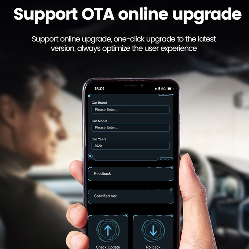 2Air 5.0 Wireless Ai Box for Carplay Android Auto Dongle Adapter 2.4G / 5.8Ghz WiFi Bluetooth-compatible Auto Connect Plug and Play