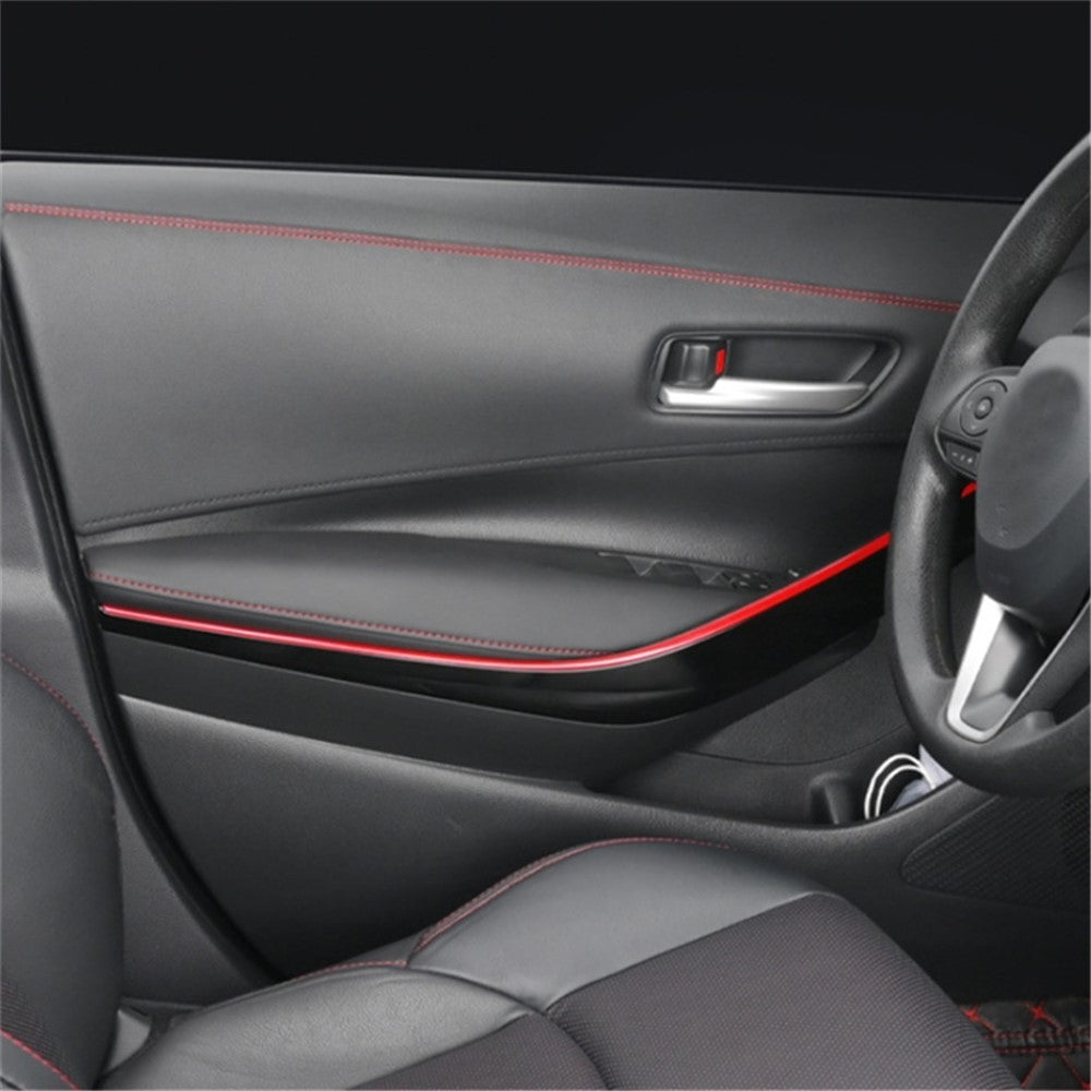 8m Car Interior Trim Strip Automobile Center Console PU Leather Adhesive Decorative Strip