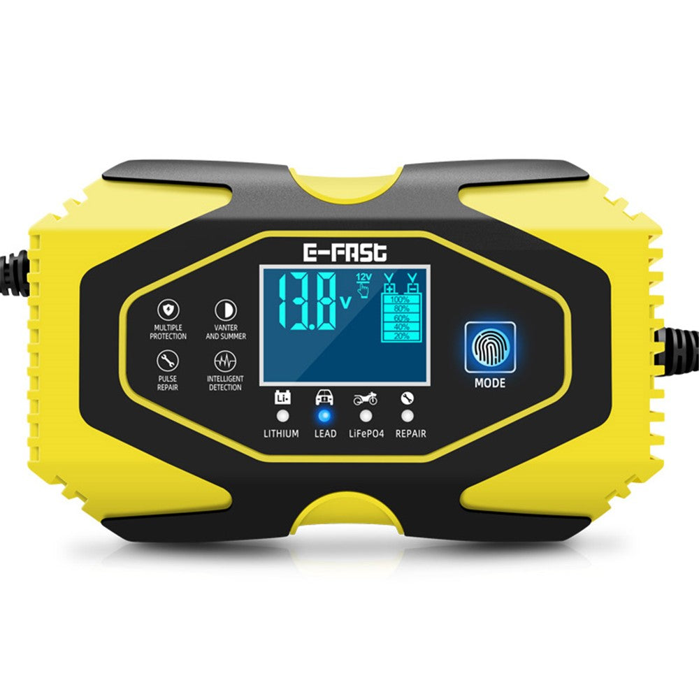E-FAST zyx-J40 12V / 24V 7-stegs bil- och motorcykelbatteriladdare bly-syra litiumbatteriladdare