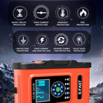 E-FAST TK500 12V / 24V 7-trins intelligent batterioplader til bil og lastbil, oplader til genoprettelse af blybatterier