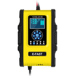 E-FAST TK500 12V / 24V 7-trins intelligent batterioplader til bil og lastbil, oplader til genoprettelse af blybatterier