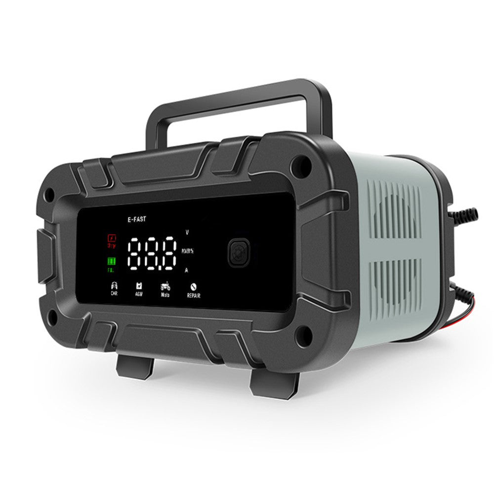 E-FAST TK-400 blybatteriladdare för motorcykel och bil, 12V-laddare, batterireparation