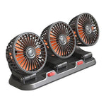 F4310 Sommertur Køleventilator Bilsinteriør 3-Hoveds Køleventilator med Parkeringsnummerplade