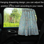 Cute Pattern Printed Car Window Anti-UV Curtain Cotton Cloth Vehicle Side Window Sun Shade Curtain