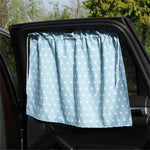Cute Pattern Printed Car Window Anti-UV Curtain Cotton Cloth Vehicle Side Window Sun Shade Curtain