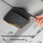Universal Clip-on Sunglasses Case for Car Sunvisor Card Holder Glasses Storage Box