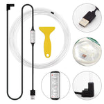 H5U 5m Car Interior Ambient RGB LED DIY Flexible Light Strip USB Wire Control Decorative Cold Light Strip