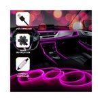 H5U 5m Car Interior Ambient RGB LED DIY Flexible Light Strip USB Wire Control Decorative Cold Light Strip