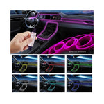 H2U 2m Car Interior Ambient Neon Cold Light Strip USB Wire Control RGB LED DIY Flexible Light Strip