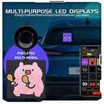 P64L Car LED Sign App Programmable Rear Windshield Scrolling Message LED Matrix Panel DIY Text Pattern Expression Screen