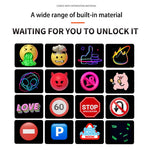 P64L Car LED Sign App Programmable Rear Windshield Scrolling Message LED Matrix Panel DIY Text Pattern Expression Screen