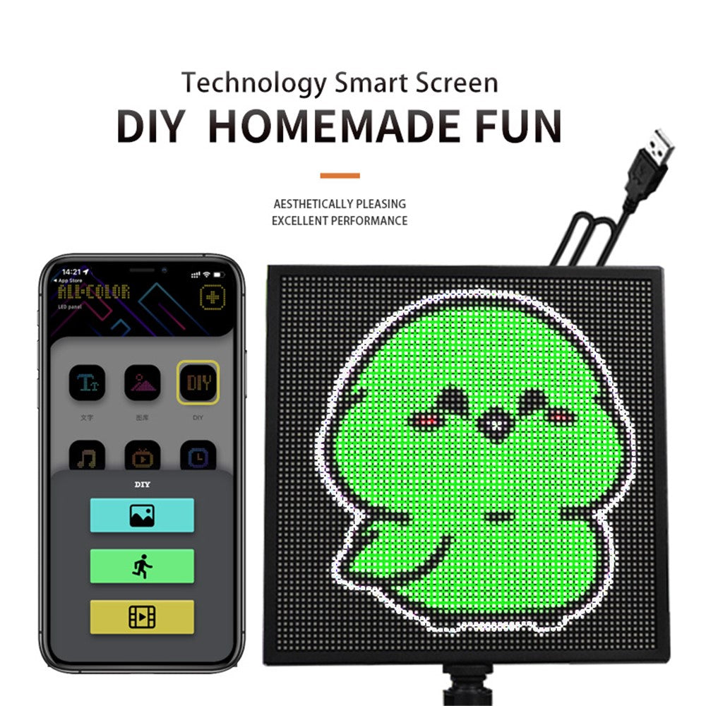 P64L Car LED Sign App Programmable Rear Windshield Scrolling Message LED Matrix Panel DIY Text Pattern Expression Screen