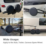 KG0167 13-Inch Tire Cover SUV Car Wheel Cover Lychee Texture Leather Tire Protector for 22-24 Inch Tire