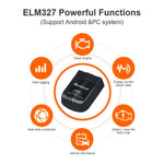 AERMOTOR ELM327 V1.5 OBD 2 Scanner Bluetooth-compatible 4.0 Car OBD2 Reader Check Engine Scan Tool (Chip: PIC18F25K80)