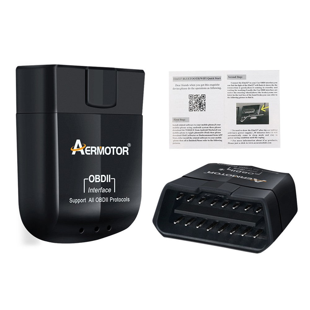 AERMOTOR ELM327 V1.5 OBD 2 Scanner Bluetooth-compatible 4.0 Car OBD2 Reader Check Engine Scan Tool (Chip: PIC18F25K80)