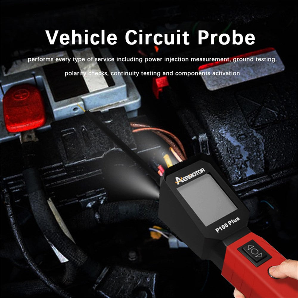 AERMOTOR P100 Plus Køretøjscirkelprobe Elektrisk System Bilkredsløbstester Strømkredsløbsprobe Sæt