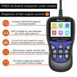 AERMOTOR V850 Car Diagnostic Scanner OBD2 Engine Check Automotive Code Reader