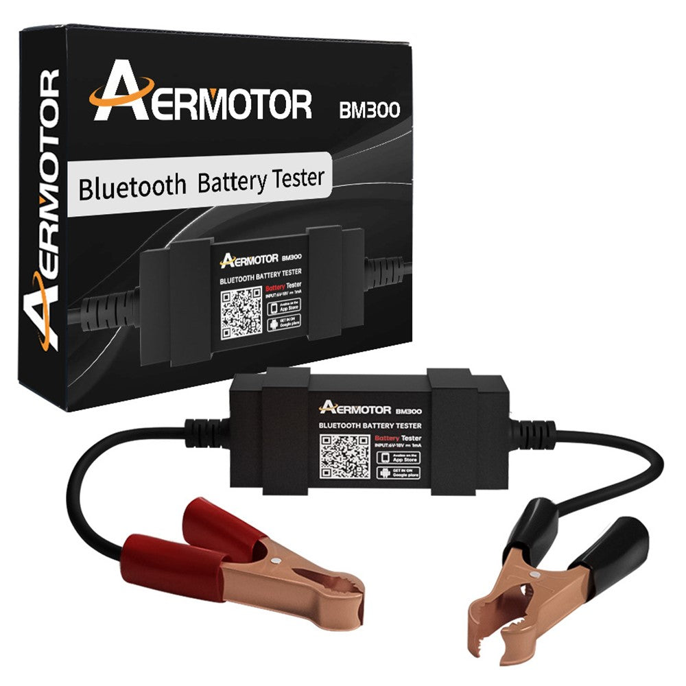 AERMOTOR BM300 Car Battery Tester Wireless Bluetooth-compatible 12V Car Battery Testing Charging Cranking Analyzer for Android iOS