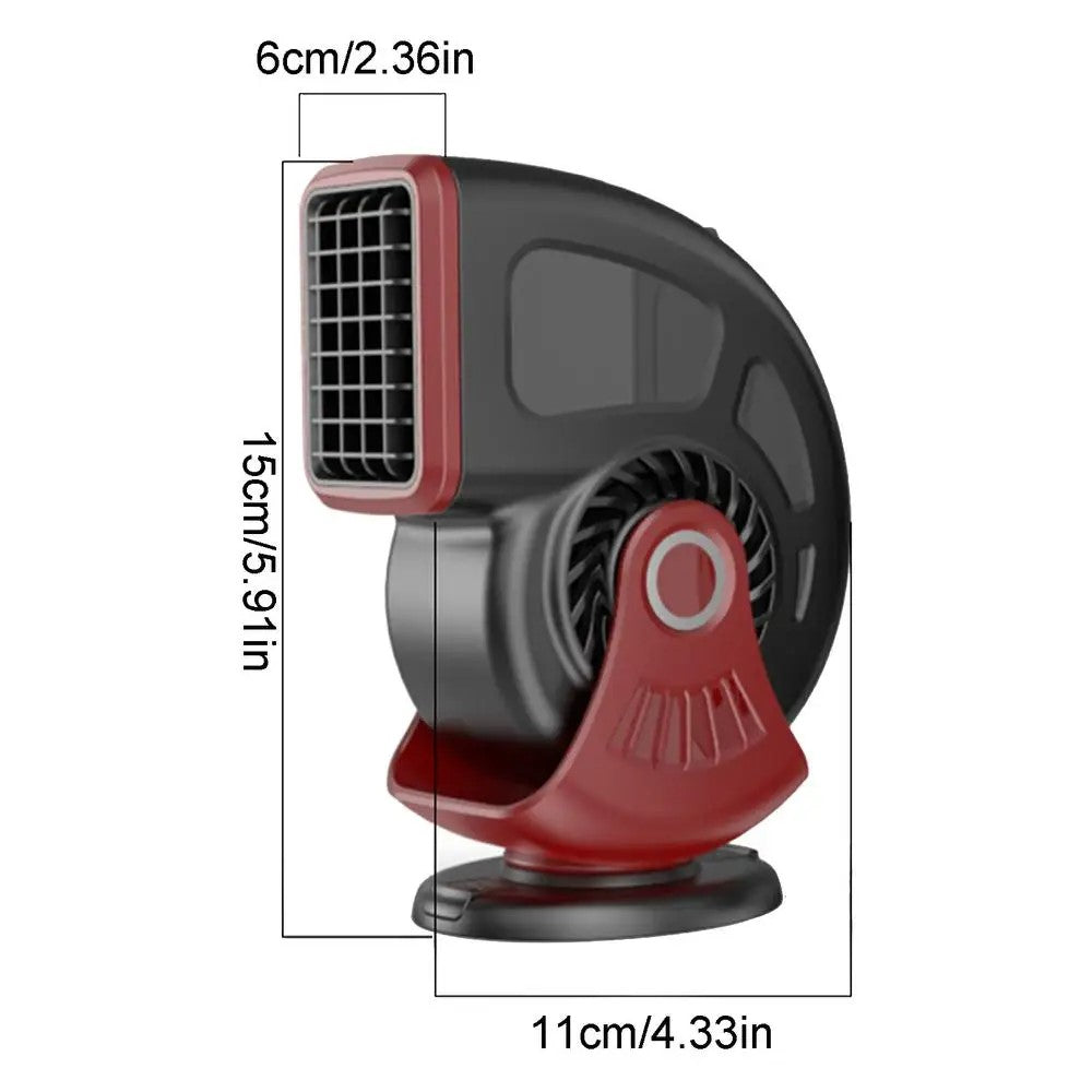 9769 12V Car Heater Lightweight Defrost and Defog Car Warmer Cigarette Lighter Vehicle Heating Device