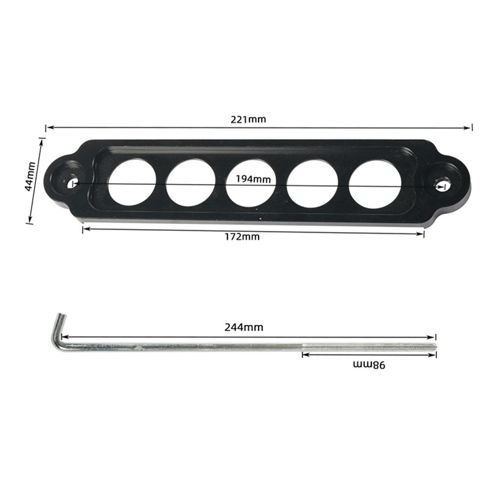A8681 Aluminum Alloy Car Battery Holder Bracket Vehicles Trucks Battery Mount Bracket (Hook Length 250)