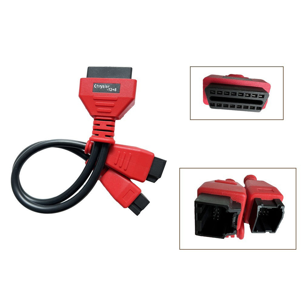 Til Chrysler bil 12+8 Pin sikkerheds-gateway diagnostisk enhed bypass adapterkabel