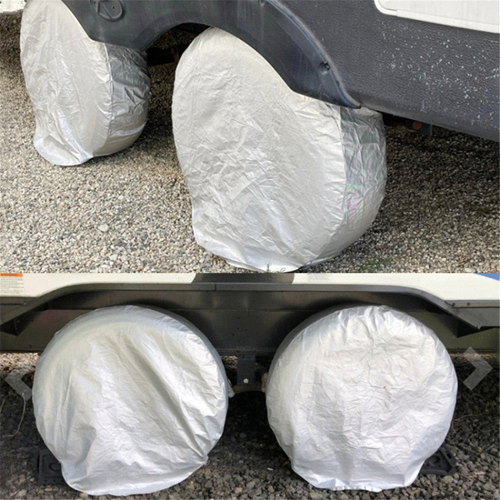 4PCS SUV 83-89CMx34CM Wheel Dust Cover Oxford Cloth Car Tire Sleeve Bag