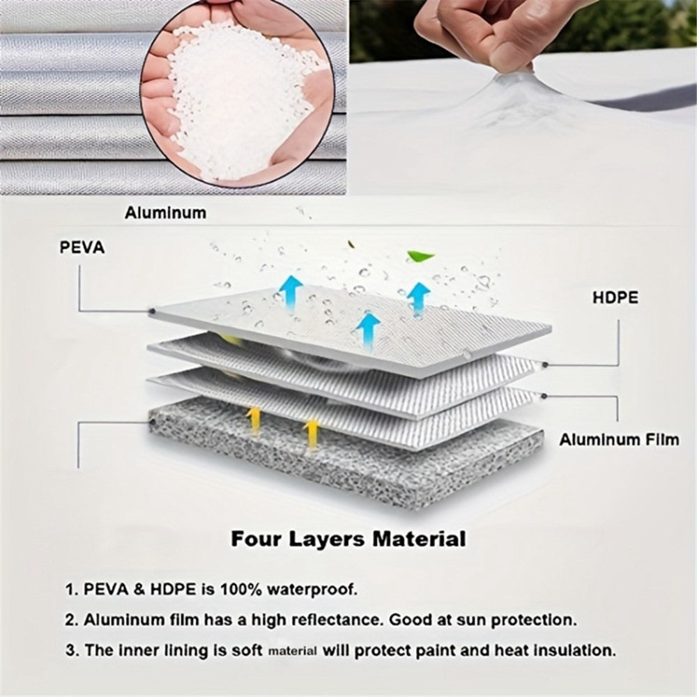 4PCS SUV 83-89CMx34CM Wheel Dust Cover Oxford Cloth Car Tire Sleeve Bag