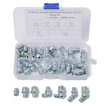 A0829 50Pcs Straight and Angled Hydraulic Grease Fitting Assortment Kit