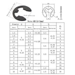 160Pcs 2mm-25mm Retaining Rings Car Truck Assorted E-Clip Snap Rings Kit
