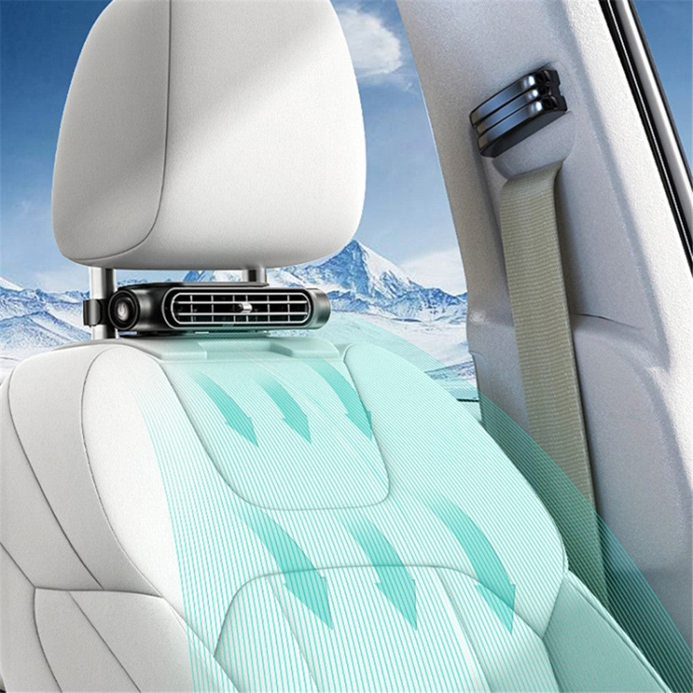 CF03 Car Seat Turbine Fan USB Plug-in 3 Wind Speed Vehicle Seat Headrest Mount Cooling Fan