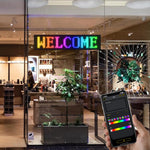 RP1035 102x348mm Vandtæt Fleksibelt LED Matrix Panel Bluetooth-kompatibel APP-styring Biltavle