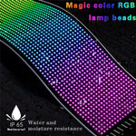 RP1035 102x348mm Vandtæt Fleksibelt LED Matrix Panel Bluetooth-kompatibel APP-styring Biltavle