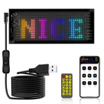RP717 70x173mm fleksibelt LED-matrixpanel vandtæt Bluetooth-kompatibel APP-styring bilskilt