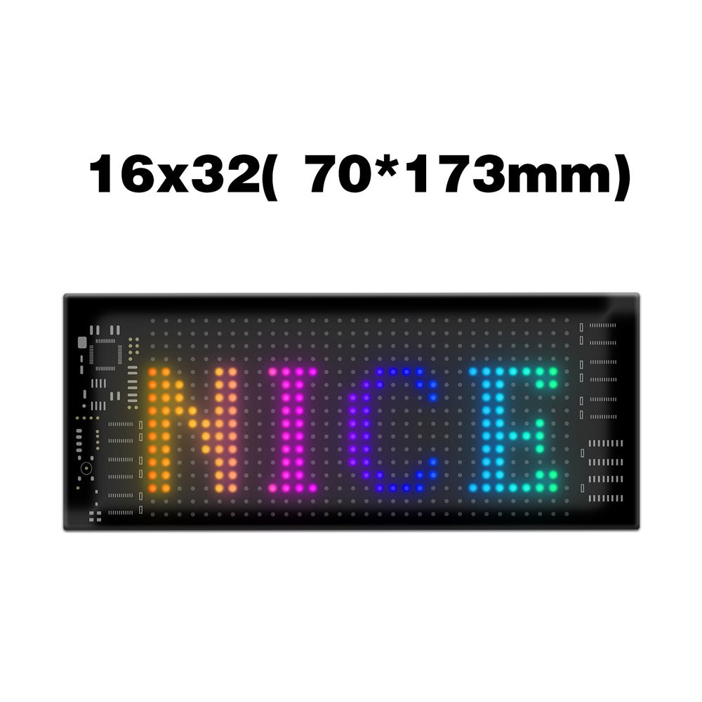 RP717 70x173mm fleksibelt LED-matrixpanel vandtæt Bluetooth-kompatibel APP-styring bilskilt