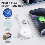020-6+ Wireless CarPlay Adapter Convert Wired to Wireless Carplay Dongle Support YouTube / Netflix / TikTok