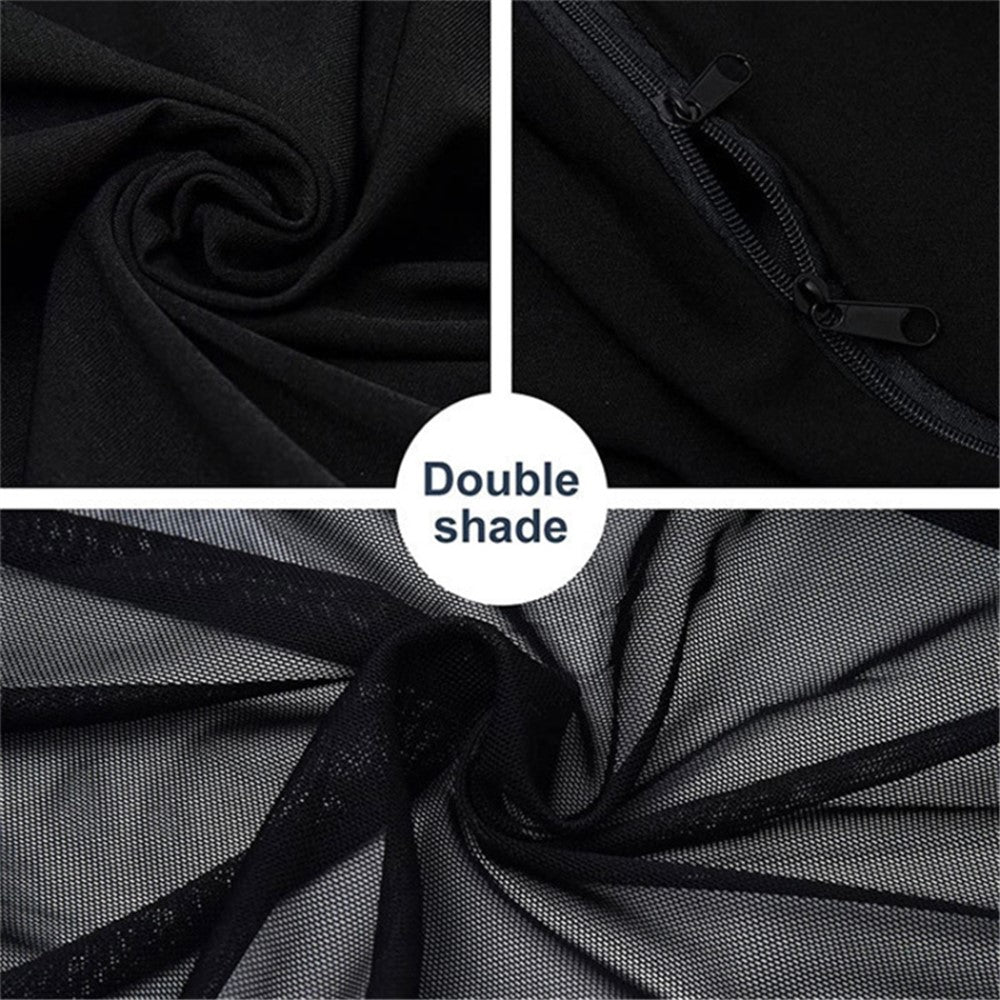 2Pcs Car Side Window Sunshades Stretchable Mesh Curtains Blocking Mosquito (Driver Side+Passenger Side)