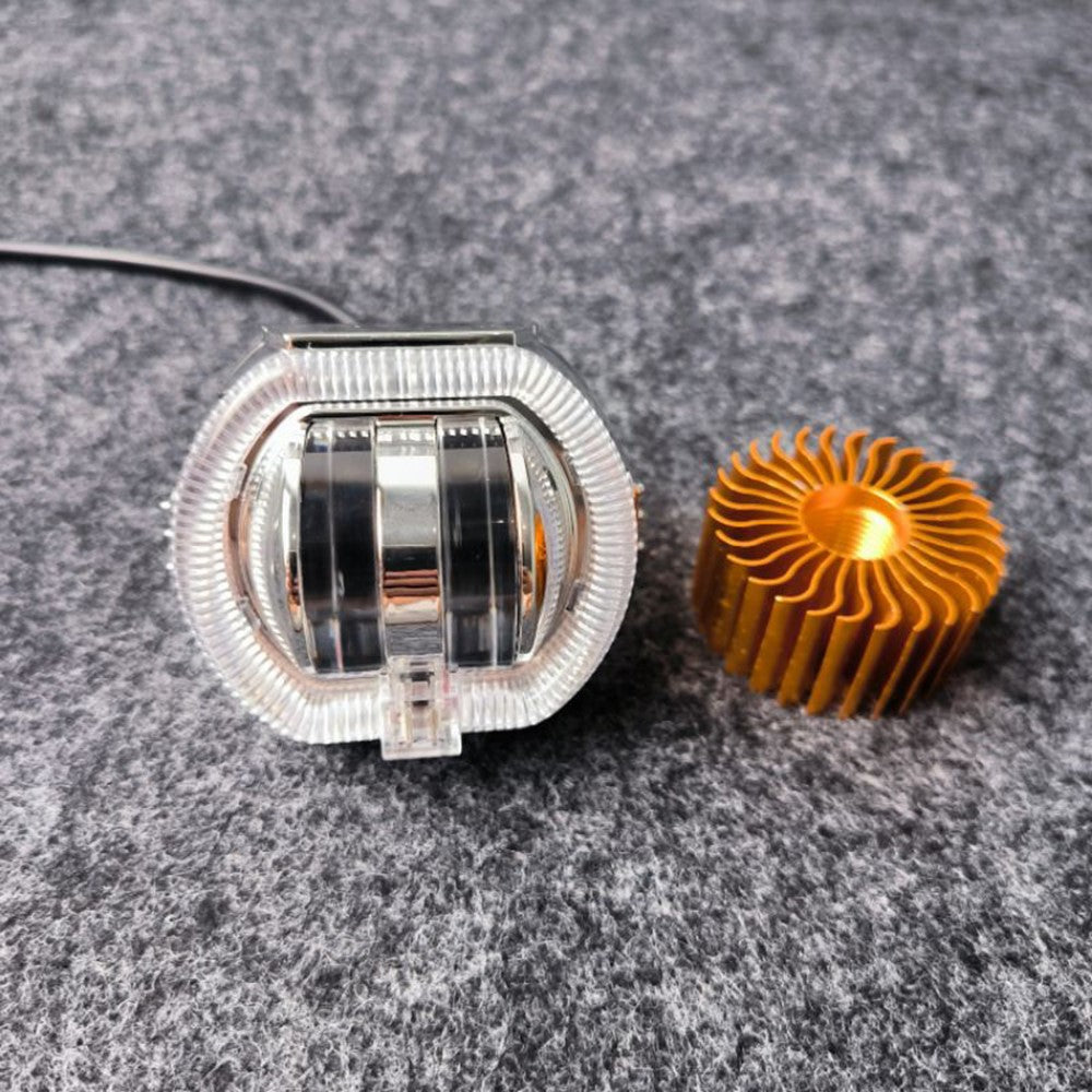 Motorcycle Modified LED Headlight Dual Aperture Motorbike Spotlight