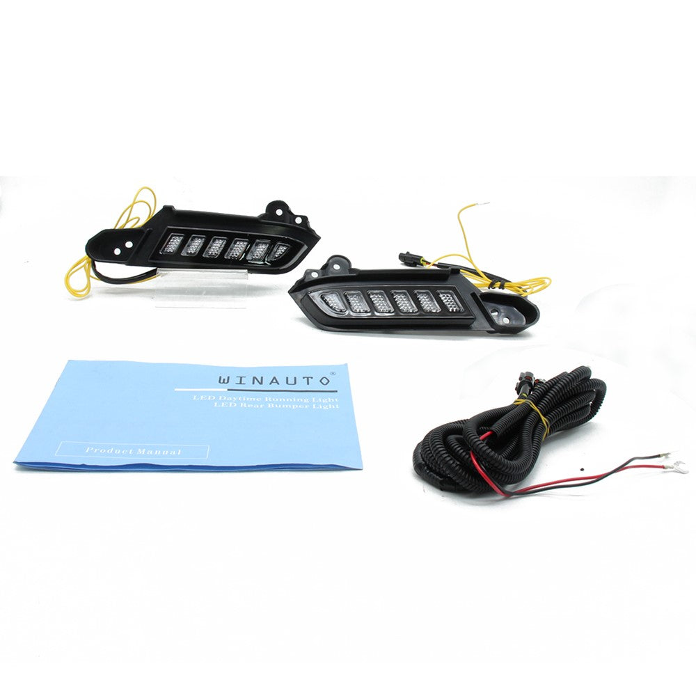 For Toyota Tacoma 2016-2020 1 Pair Car Daytime Running Light White+Yellow LED Turn Signal Lamp