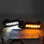 For Toyota Tacoma 2016-2020 1 Pair Car Daytime Running Light White+Yellow LED Turn Signal Lamp