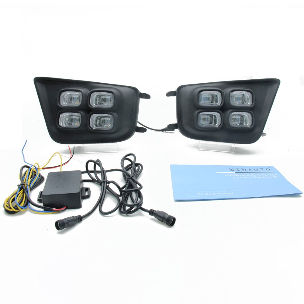 Toyota Tacoma 2012-2015 1 par bil DRL dimljus vattentät vit + gul LED blinkerslampa